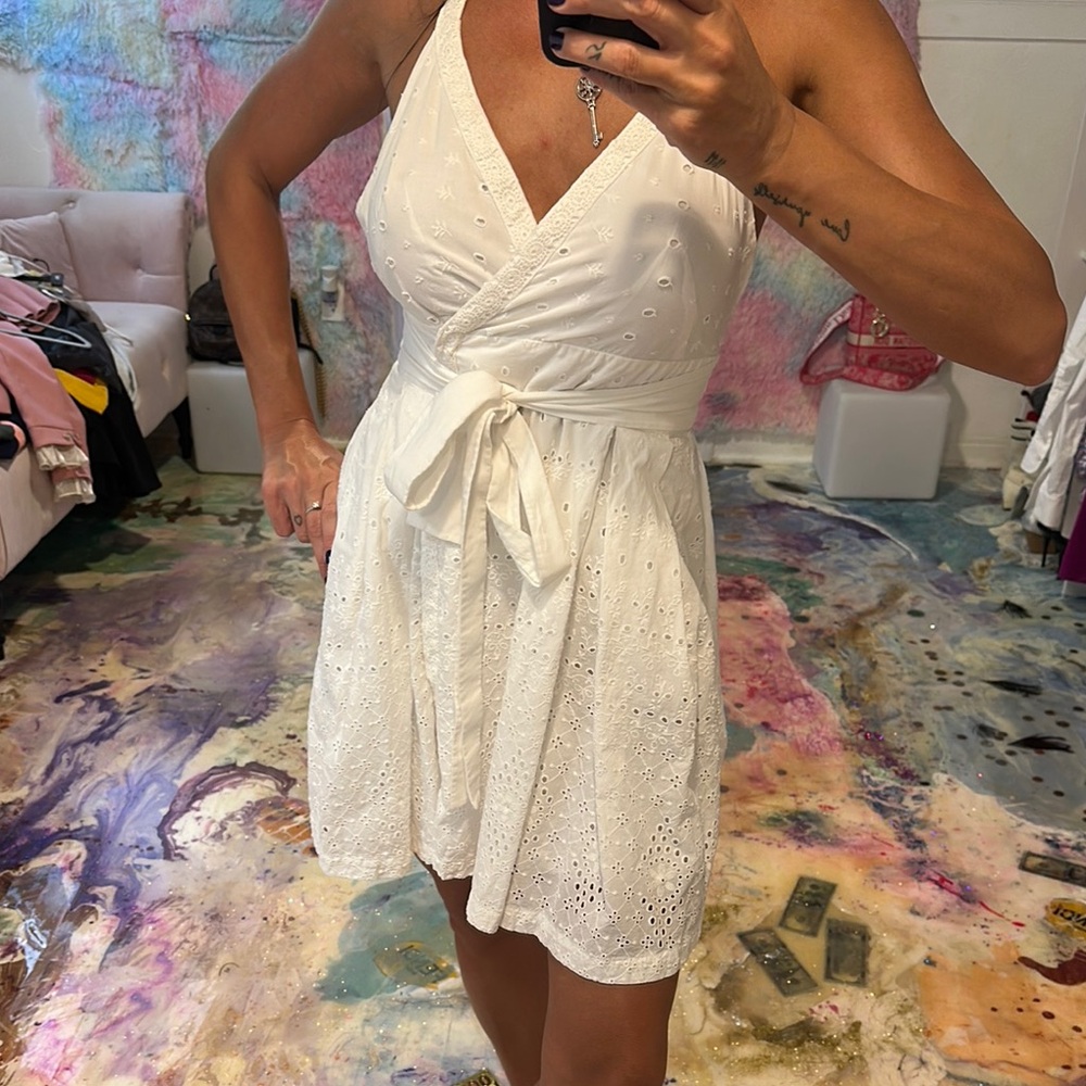White Wrap Dress pinko